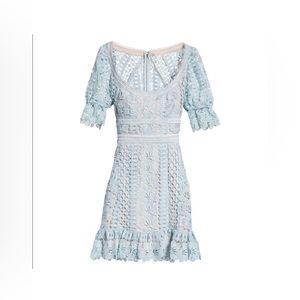 Self-Portrait dress lace in blue